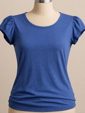 FREE With Purchase Casual Short Sleeve T-Shirt Round Neck Ruffle Sleeve Blouse